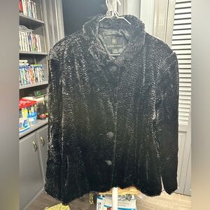 Alpine Studio Black Faux Fur Jacket